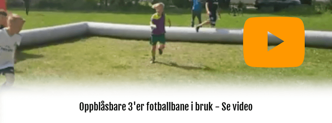 oppblaasbar 3 er fotballbane i bruk se video